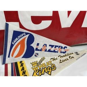 Vintage Kamloops Blazers WHL Hockey Full Size Pennant Rare